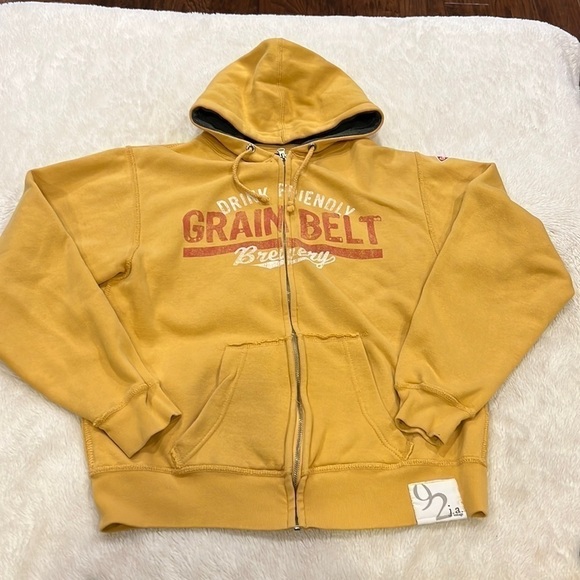 j.america vintage Other - Grain Belt  Brewery beer zip up hooded sweatshirt small